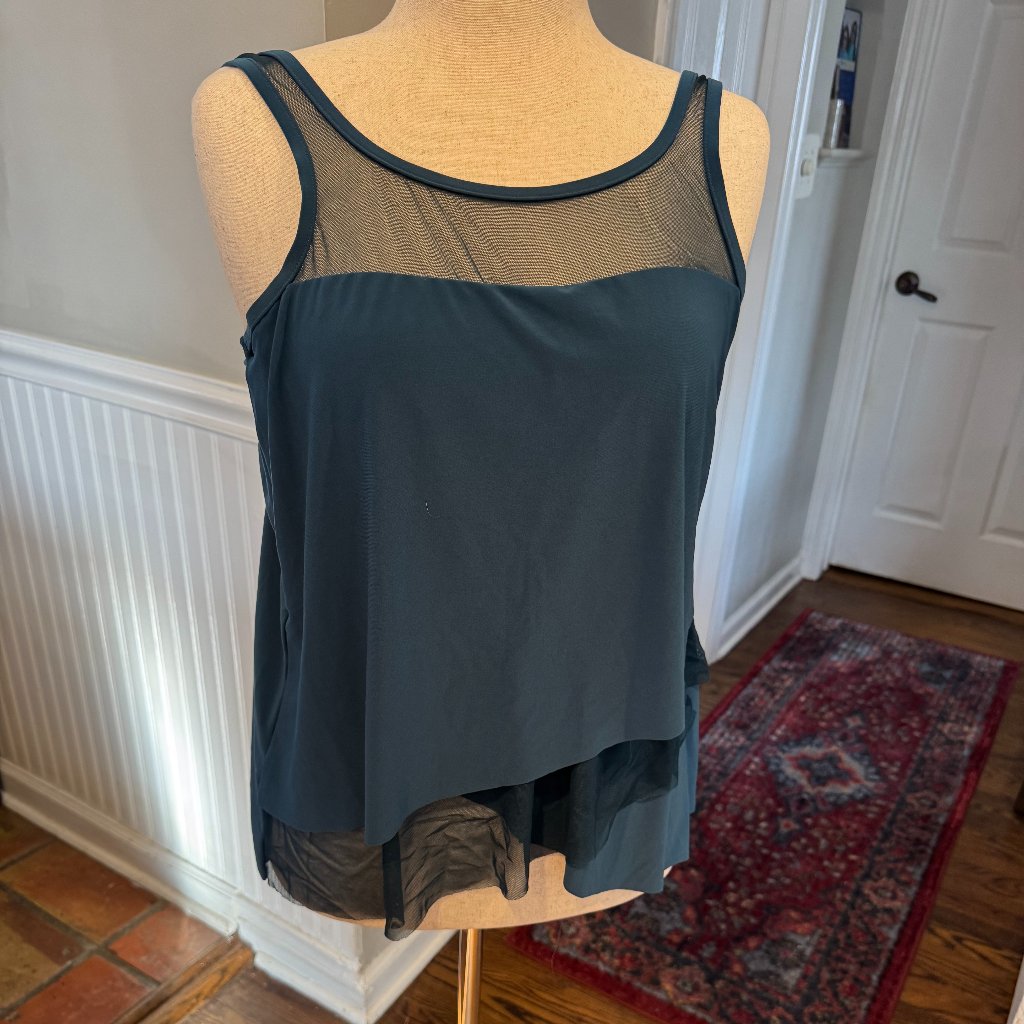 Miraclesuit Illusionists Mirage Tankini Bathing Suit Top In Size 12 New With Tag